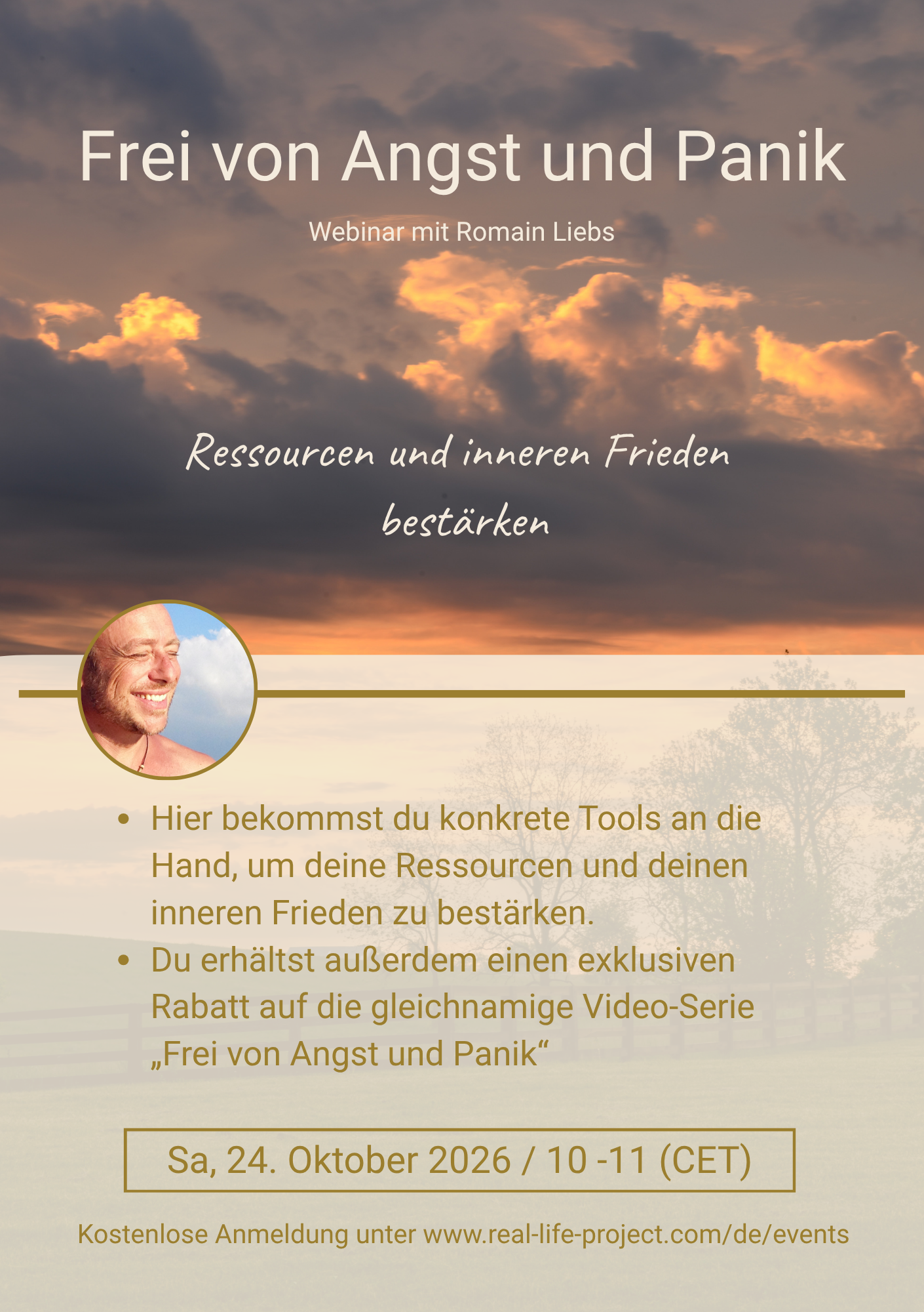 Frei von Angst und Panik (Webinar) - Stärke deine Ressourcen und deinen inneren Frieden 